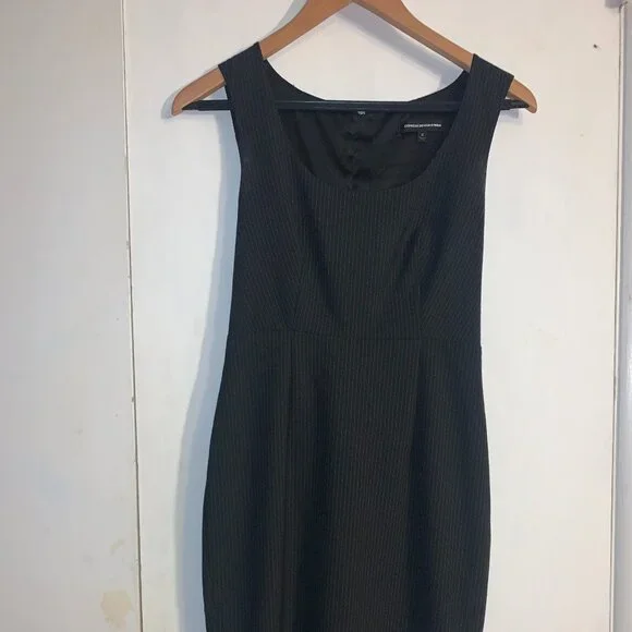 Express | Dresses | Express Thin Pinstripe Black Dress | Poshmark